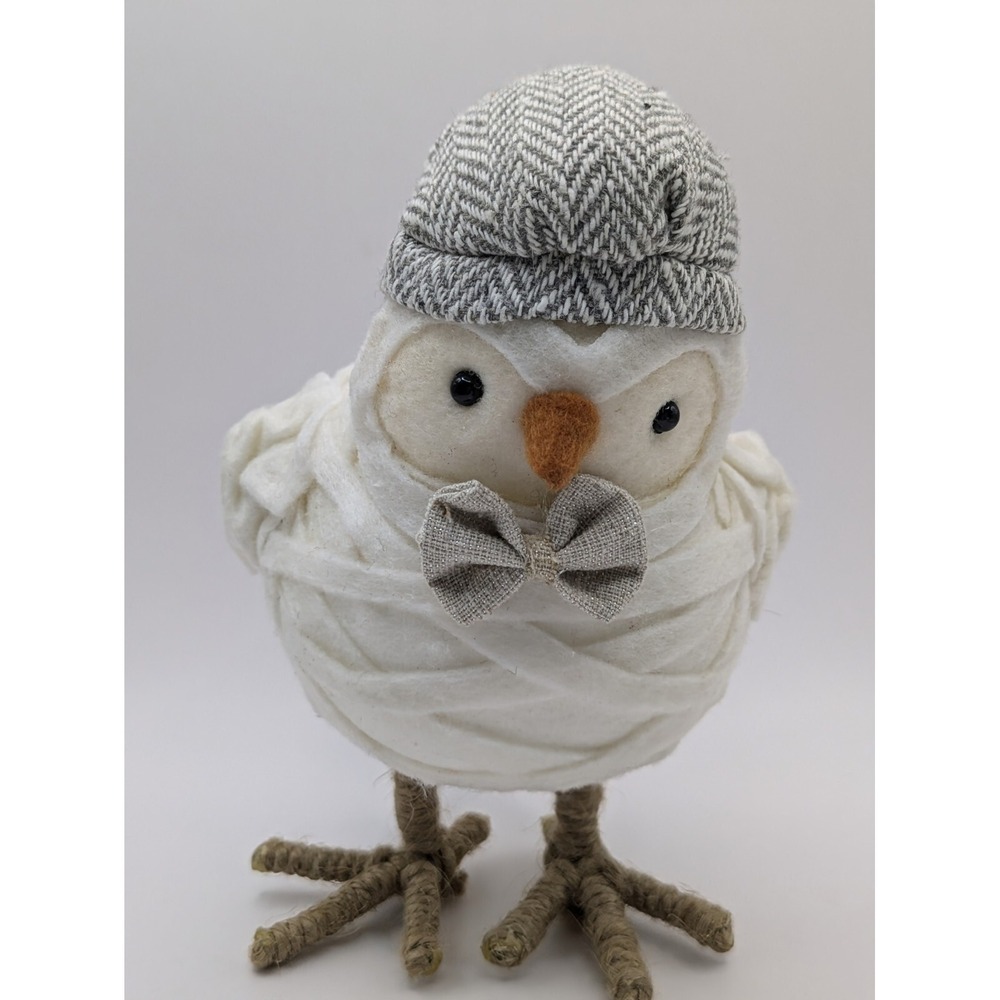 2015 Target Spritz Feathery Friend Bird White Tweed‎ Hat Bowtie